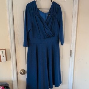 Grace Karin Royal Blue Long Sleeve Dress